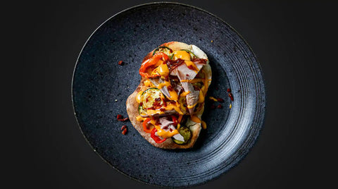 Naanbrote mit Grillgemüse