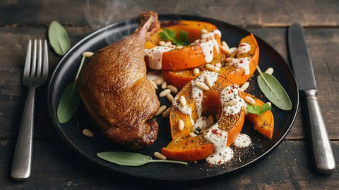 Entenkeulen mit 5-Spice-Hokkaido