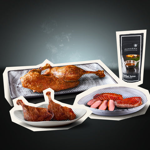 wie lange kann man ente im kühlschrank aufbewahren AUMAERK FÜR ZWEI!" -Fleischbox mit Ente „Enten-Trio“