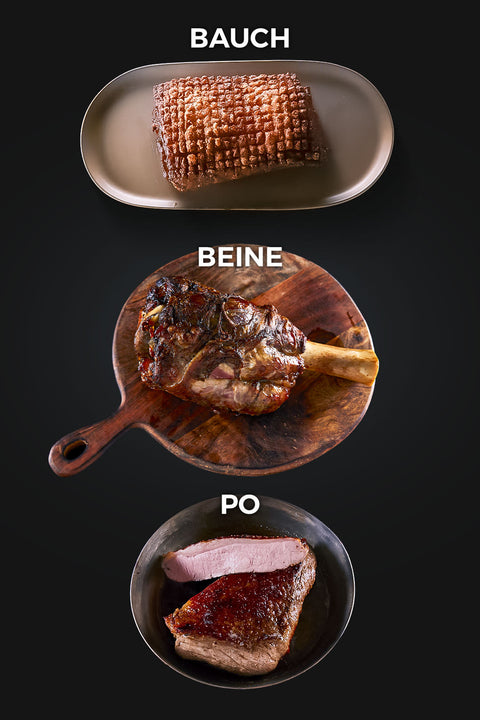 Fleischbox mit Schwein & Kalb "Bauch Beine Po"